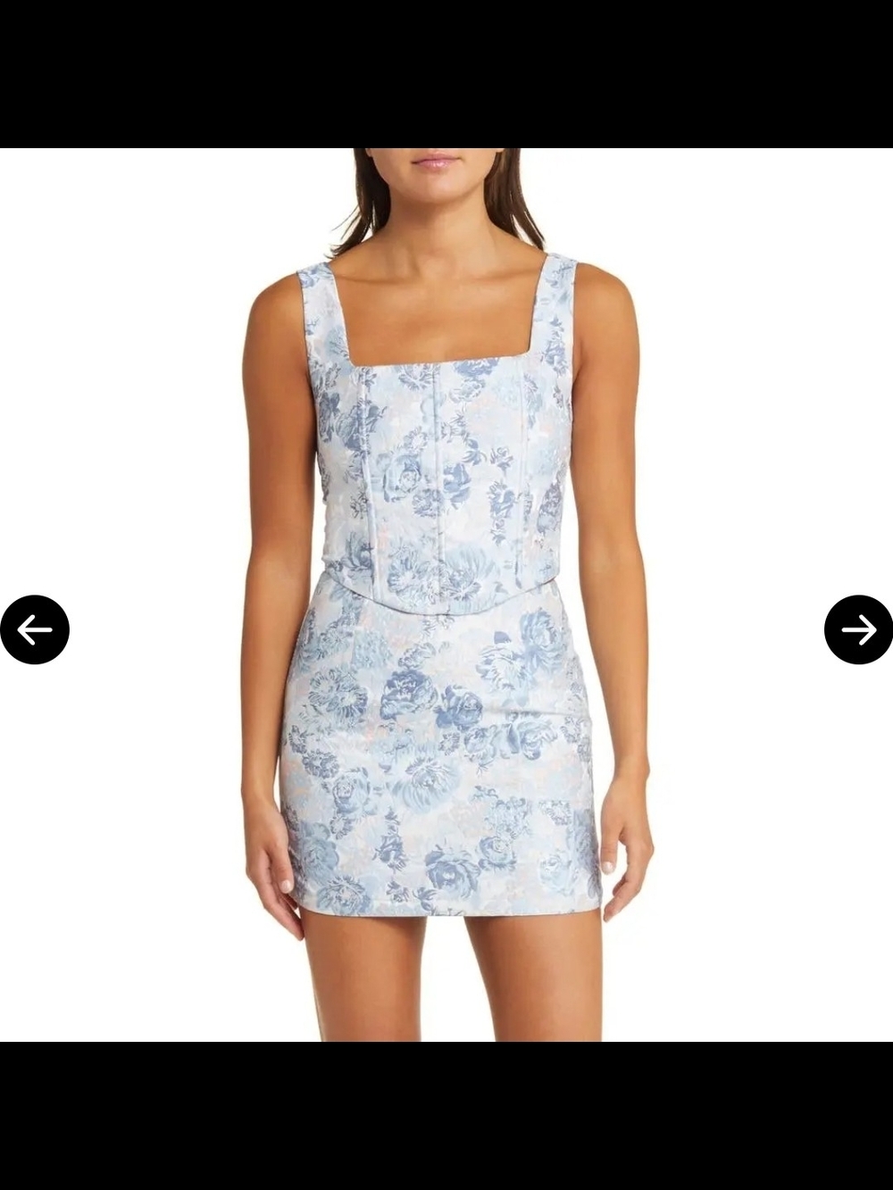 Yllw The Label Floral Two-Piece Set in Light Blue & Pink - Picture 3 of 13